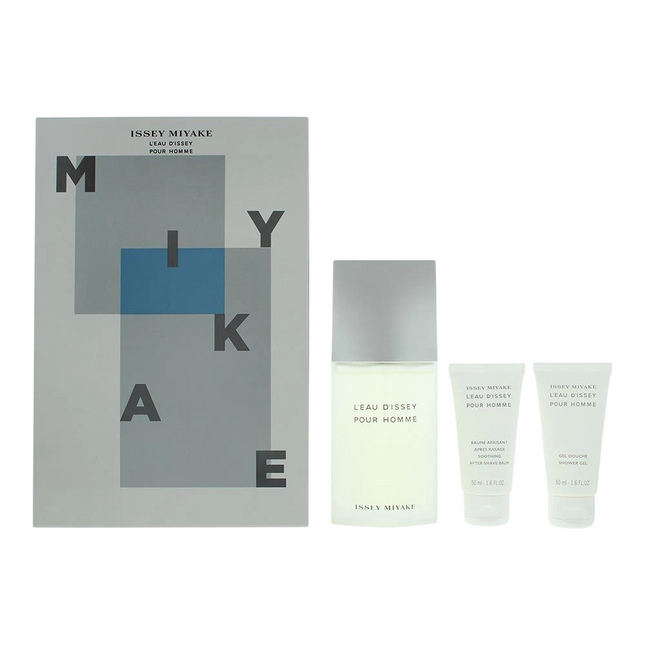Issey Miyake Set Issey Miyake: L'Eau D'Issey Pour Homme – Eau de Toilette for Men, 125 ml + L'Eau d'Issey, Moisturizing,…