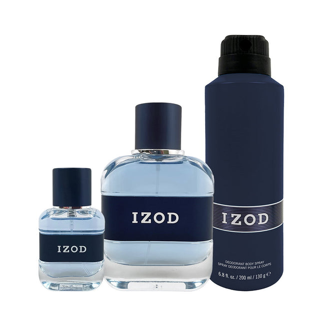 Izod Set Izod: Classic – Eau de Toilette for Men, 100 ml + Classic, 15 ml + Classic, Deodorant Spray, 200 ml