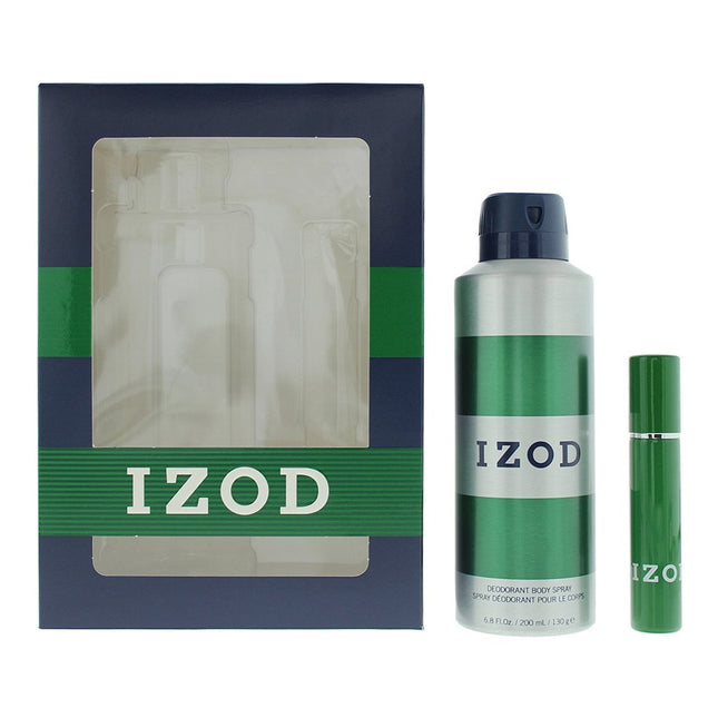 Izod Set Izod: Green – Scented Spray for Men, 200 ml + Green, Eau de Toilette, 15 ml