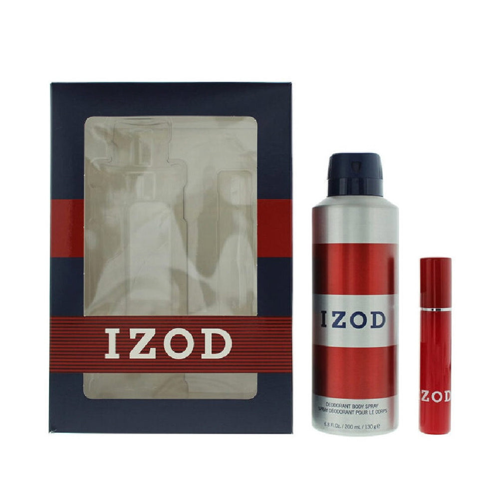 Izod Set Izod: Red – Scented Spray for Men, 200 ml + Red, Eau de Toilette, 15 ml