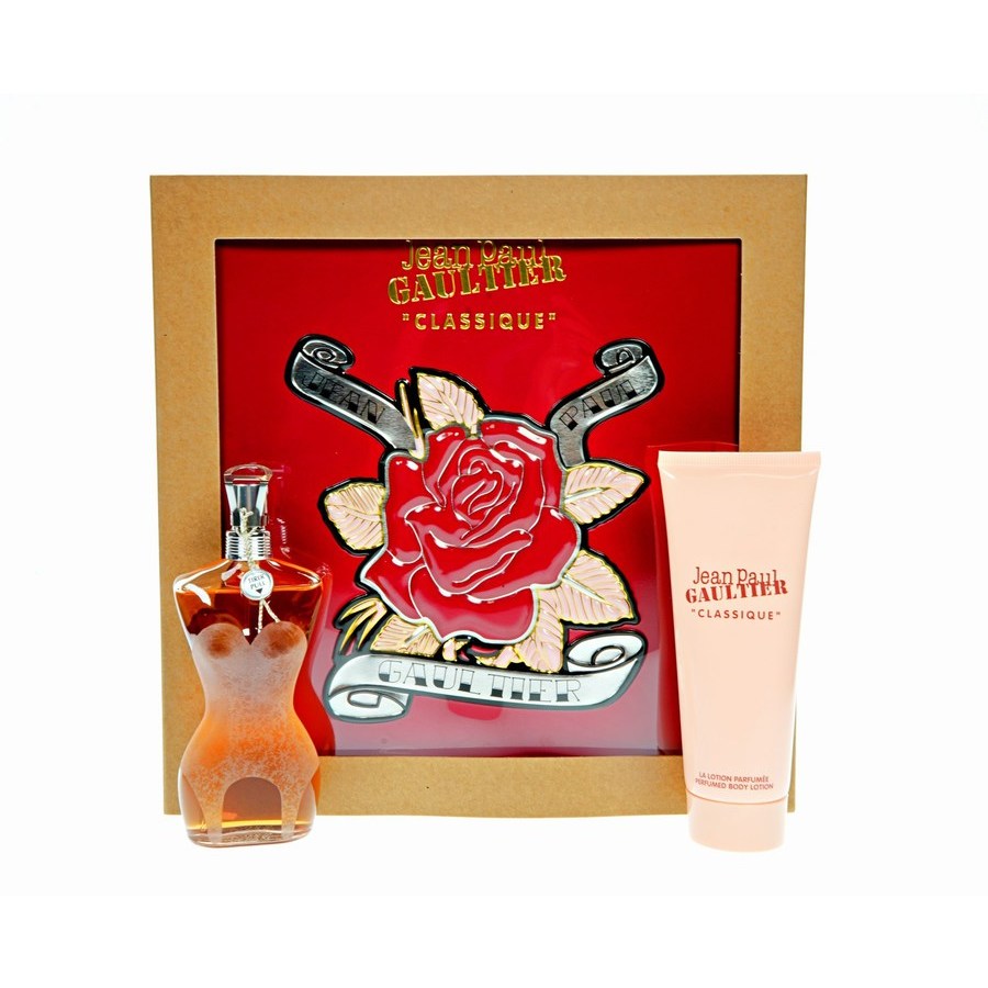 Jean Paul Gaultier Set Jean Paul Gaultier: Classique – Eau de Parfum for Women, 50 ml + Classique, Hydrating, Body Lotion,…