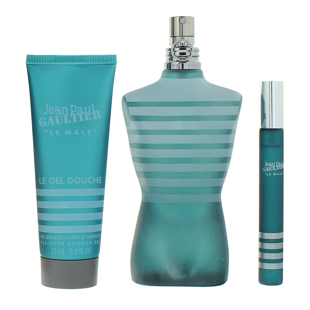 Jean Paul Gaultier Set Jean Paul Gaultier: Le Male – Eau de Toilette for Men, 125 ml + Le Male, 10 ml + Le Male, Cleansing,…