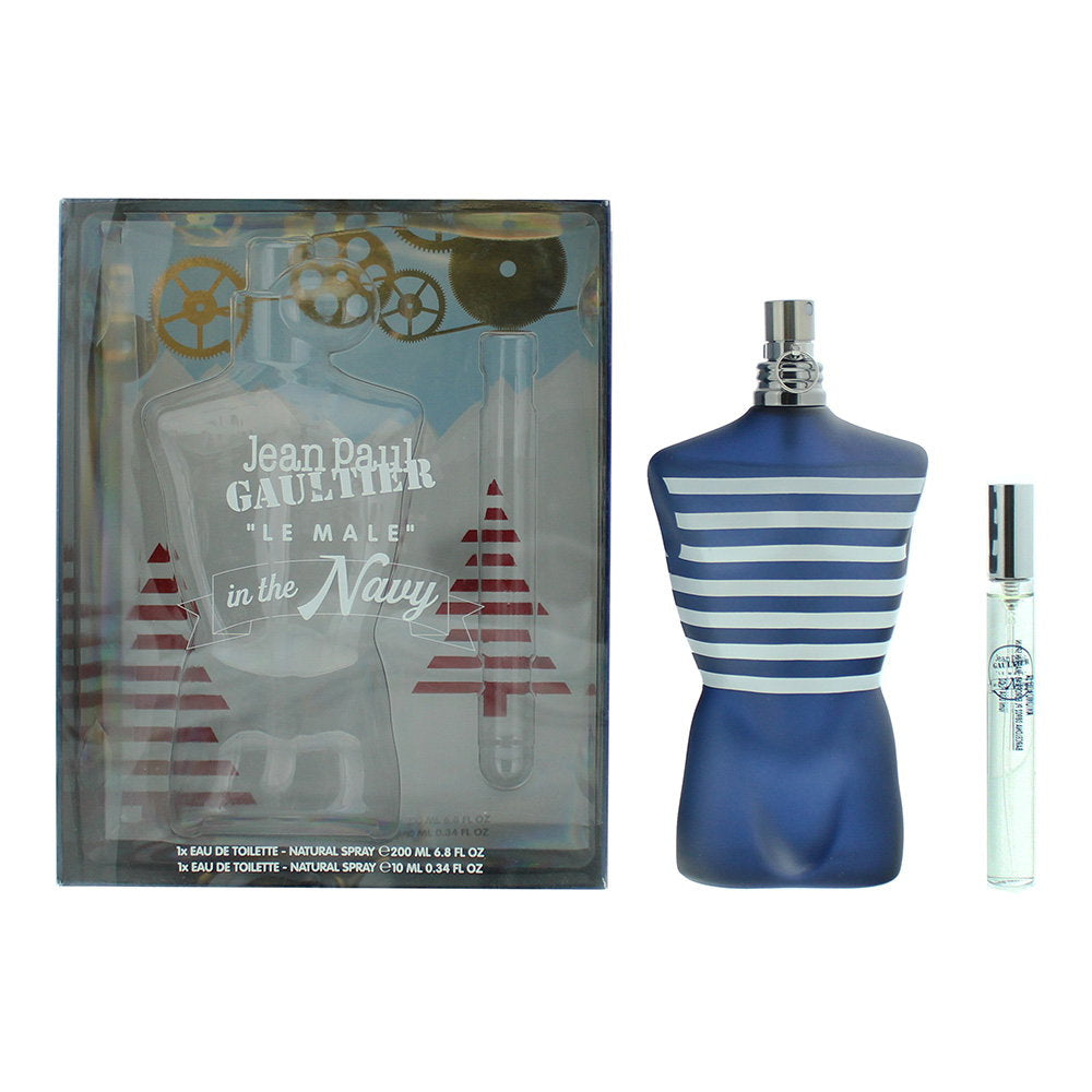 Jean Paul Gaultier Set Jean Paul Gaultier: Le Male In The Navy – Eau de Toilette for Men, 125 ml + Le Male In The Navy, 10 ml