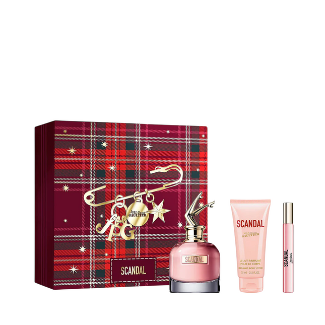 Jean Paul Gaultier Set Jean Paul Gaultier: Scandal – Eau de Parfum for Women, 80 ml + Scandal, 10 ml + Scandal, Hydrating,…