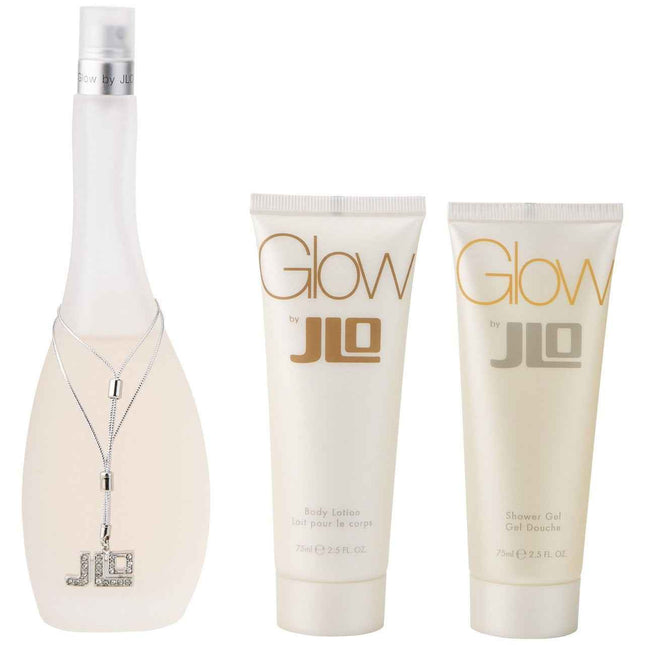 Jennifer Lopez Set Jennifer Lopez: Glow – Eau de Toilette for Women, 50 ml + Glow, Hydrating, Body Lotion, 75 ml + Glow, Hydrate, Shower Gel, All Skin Types, 75 ml