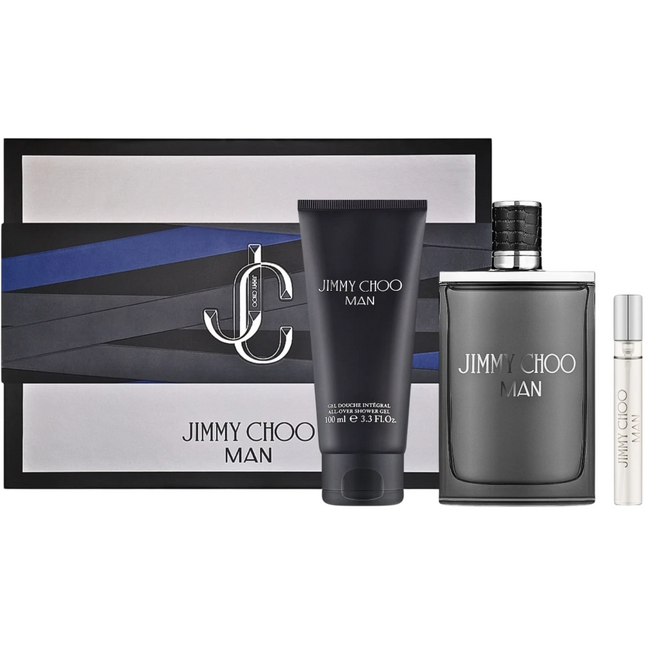 Jimmy Choo Set Jimmy Choo: Man – Eau de Toilette for Men, 100 ml + Man, 10 ml + Man, Shower Gel, Body, All Skin Types, 100 ml