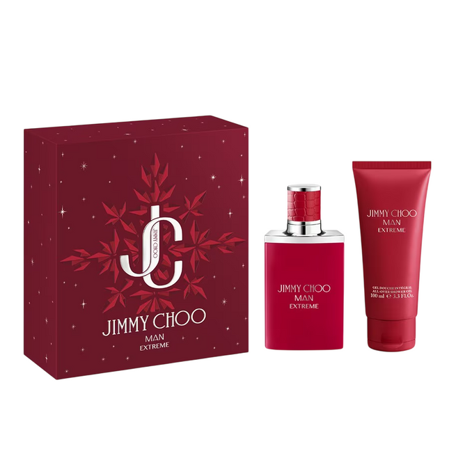 Jimmy Choo Set Jimmy Choo: Man Extreme – Eau de Parfum for Men, 50 ml + Man Extreme, Shower Gel, For Hair & Body, For All…