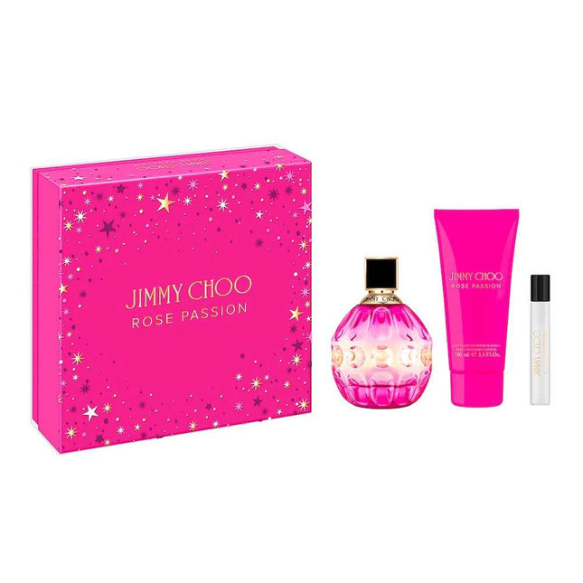 Jimmy Choo Set Jimmy Choo: Rose Passion – Eau de Parfum for Women, 100 ml + Rose Passion, 7.5 ml + Rose Passion, Body…