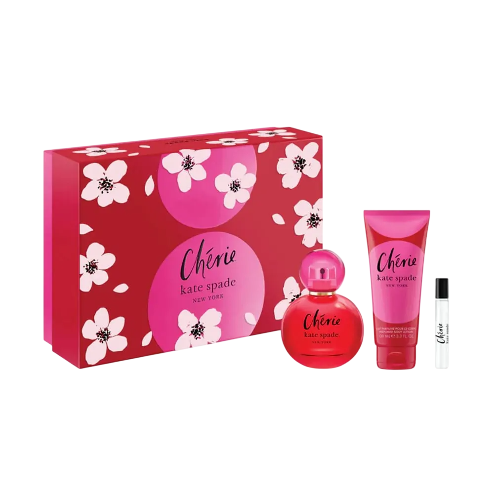 Kate Spade Set Kate Spade: Cherie – Eau de Parfum for Women, 100 ml + Cherie, 7.5 ml + Cherie, Moisturising, Body Lotion,…