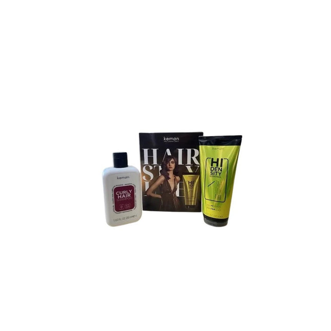 Kemon Set Kemon: Curly Hair – Hair Shampoo for Women, Defining, 250 ml + Hi Density Control, Hair Styling Cream, 200 ml