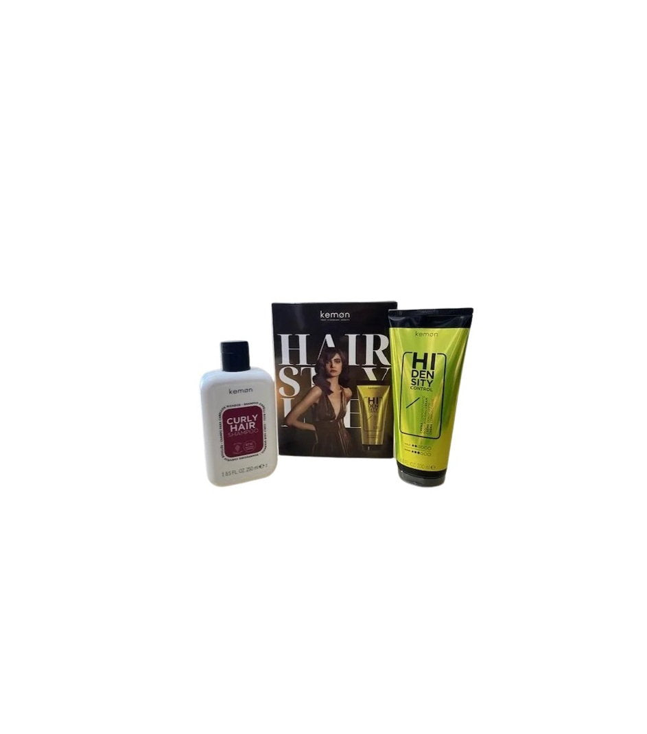 Kemon Set Kemon: Curly Hair – Hair Shampoo for Women, Defining, 250 ml + Hi Density Control, Hair Styling Cream, 200 ml