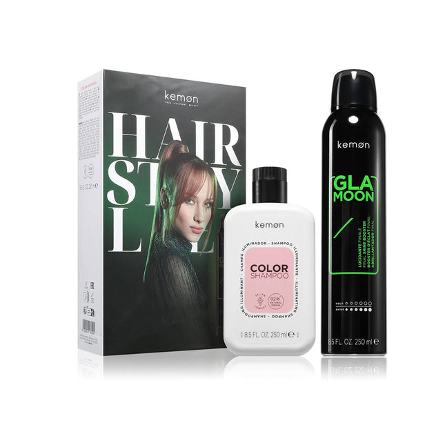 Kemon Set Kemon: Styling Glamoon Shine – Hair Spray Unisex, Shine, 250 ml + Color, Hair Treatment Shampoo, Shine, For…