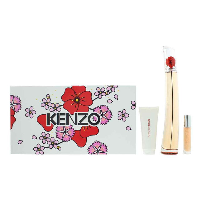 Kenzo Set Kenzo: Flower L'absolue – Eau de Parfum for Women, 100 ml + Flower L'absolue, 10 ml + Flower L'absolue, Hydrating, Body Lotion, 75 ml