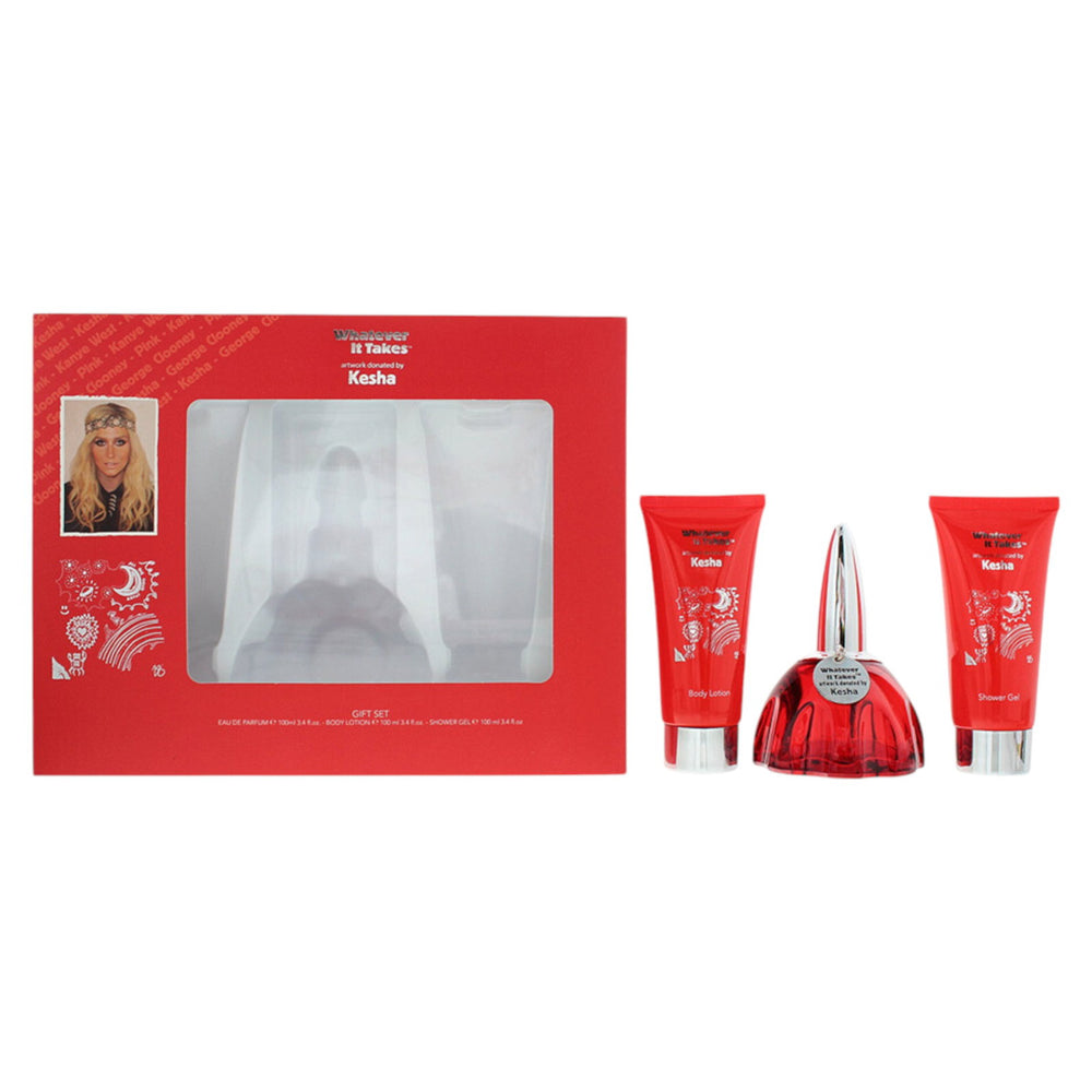 Kesha Set Kesha: Whatever It Takes – Eau de Parfum for Women, 100 ml + Whatever It Takes, Hydrating, Body Lotion, 100 ml +…