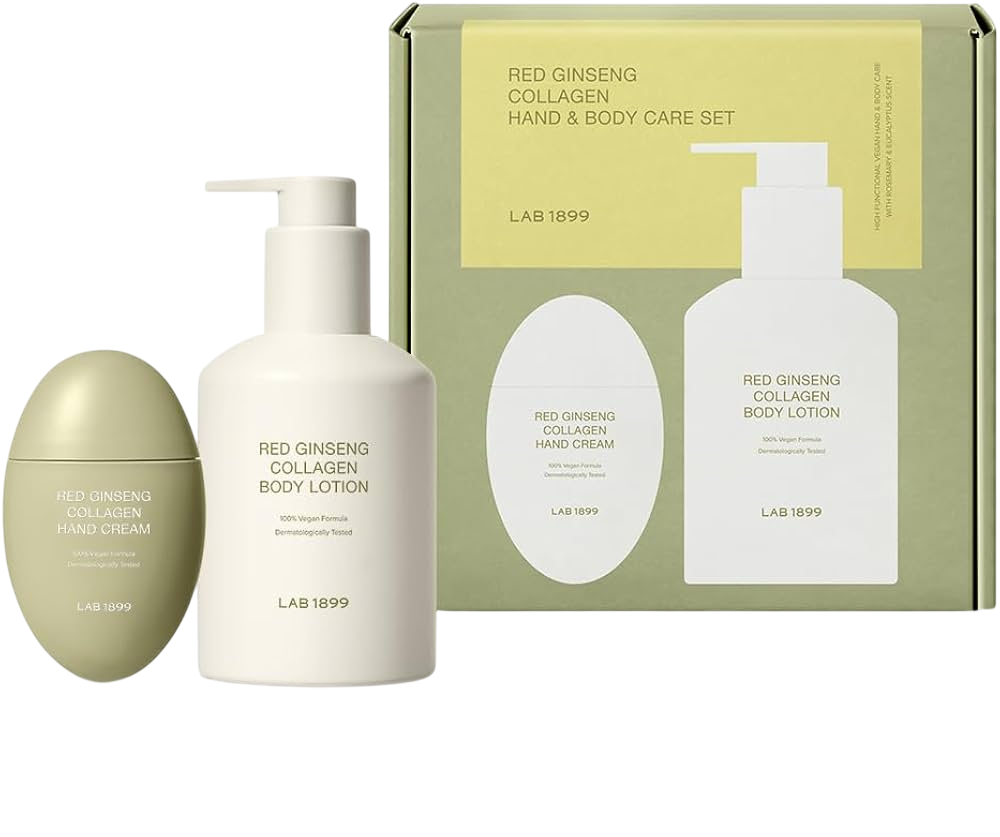Lab 1899 Set Lab 1899: Red Ginseng Collagen Moisturising – Body Lotion for Women, 250 ml + Red Ginseng, Collagen, Improves…