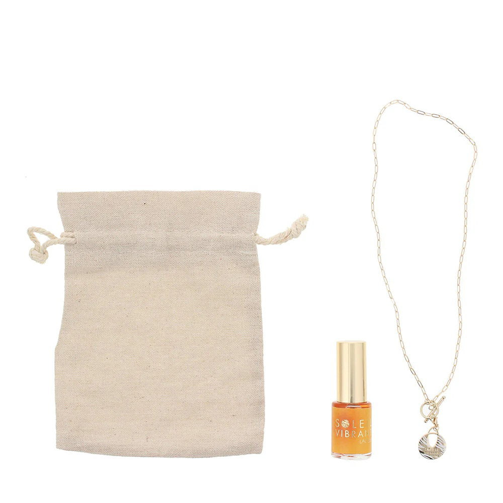Lalique Set Lalique: Soleil Vibrant – Eau de Parfum for Women, 15 ml + Lalique, Base Metal Necklace, for Women + Lalique,…