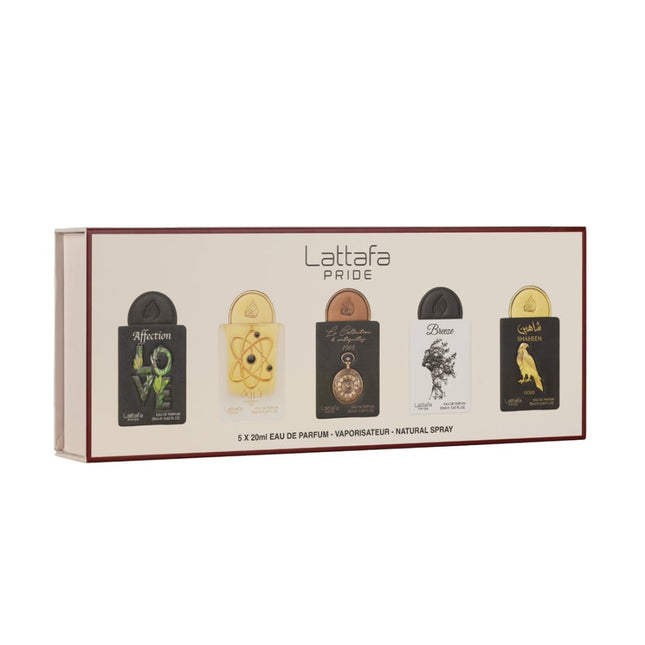 Lattafa Set Lattafa: Affection – Eau de Parfum Unisex, 20 ml + Tharwah Gold, 20 ml + Watch1505, 20 ml + Breeze, 20 ml +…