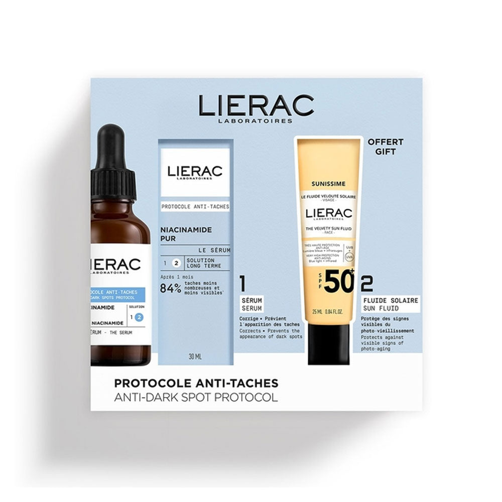 Lierac Set Lierac: Protocole Anti-Dark Spots – Serum for Women, For Face, 30 ml + Sunissime The Sun Velvety, Fluid, For…
