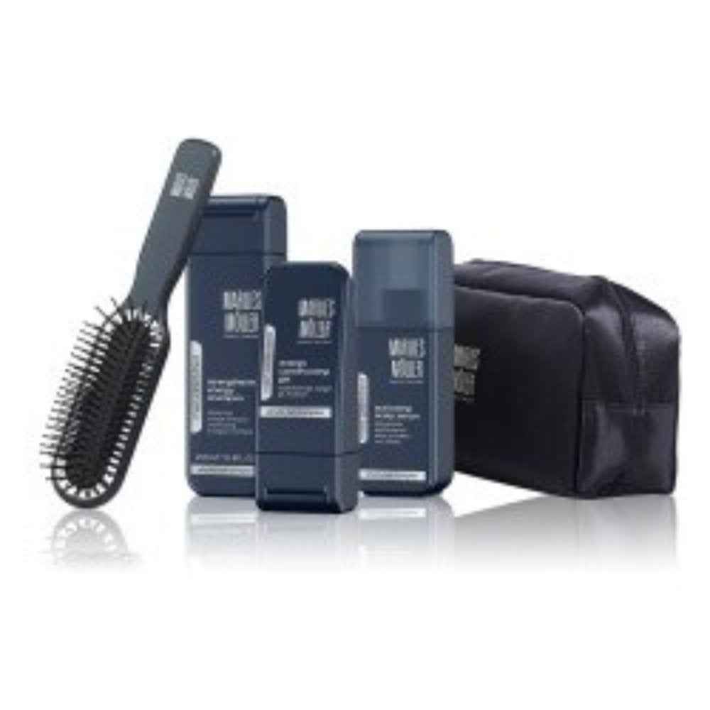 Marlies Moller Set Marlies Moller: Marlies Moller – Hair Styling Gel for Men, Flexible Hold, 100 ml + Marlies Moller, Hair Shampoo, Energizing, 200 ml + Marlies Moller, Paddle, Hair Brush