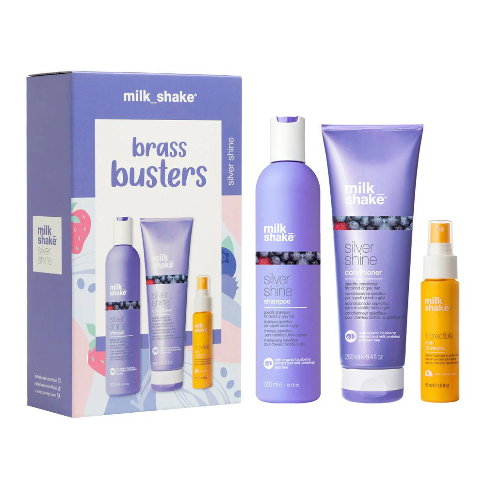 Milk Shake Set Milk Shake: Silver Shine – Hair Shampoo for Women, 300 ml + Silver Shine, Hair Conditioner, 250 ml +…