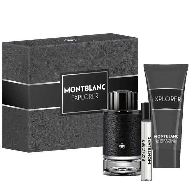 Montblanc Set Montblanc: Explorer – Eau de Parfum for Men, 100 ml + Explorer, 7.5 ml + Explorer, Shower Gel, For All Skin Types, 100 ml