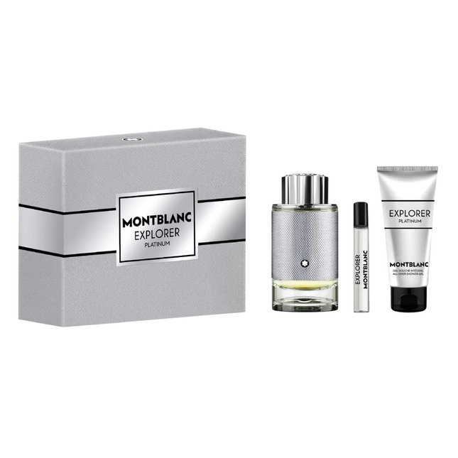 Montblanc Set Montblanc: Explorer Platinum – Eau de Parfum for Men, 100 ml + Explorer Platinum, 7.5 ml + Explorer Platinum,…