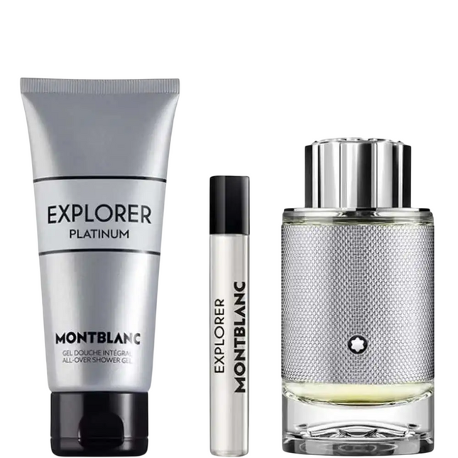 Montblanc Set Montblanc: Explorer Platinum – Eau de Parfum for Men, 100 ml + Explorer Platinum, 7.5 ml + Explorer Platinum,…