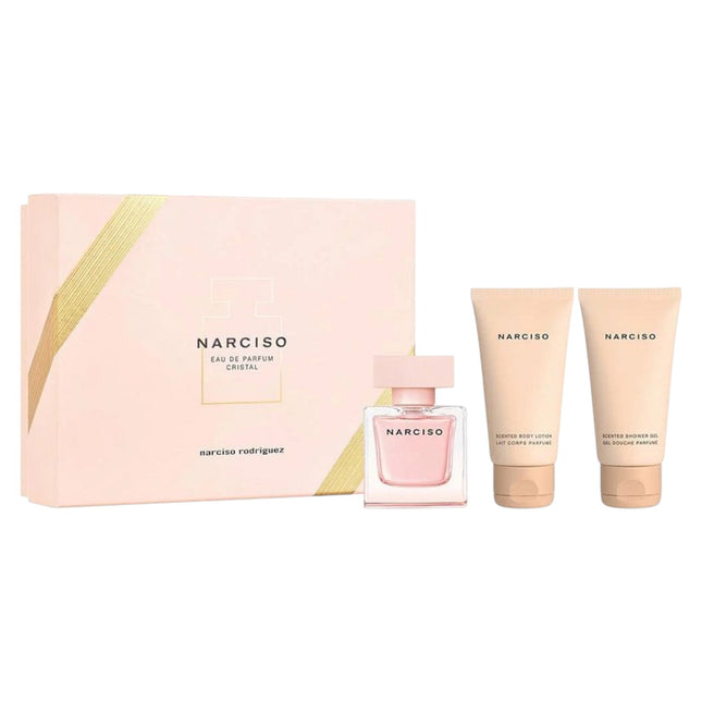 Narciso Rodriguez Set Narciso Rodriguez: Cristal – Eau de Parfum for Women, 50 ml + Cristal, Hydrating, Shower Gel, All…