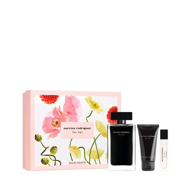 Narciso Rodriguez Set Narciso Rodriguez: For Her – Eau de Toilette for Women, 100 ml + For Her, 10 ml + For Her, Hydrating, Body Lotion, 50 ml