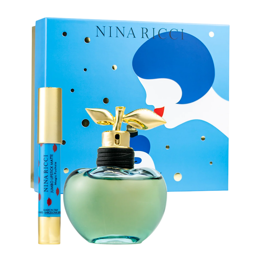 Nina Ricci Set Nina Ricci: Luna – Eau de Toilette for Women, 80 ml + Jumbo Lipstick Matte, Matte, Cream Lipstick, Fuchsia,…