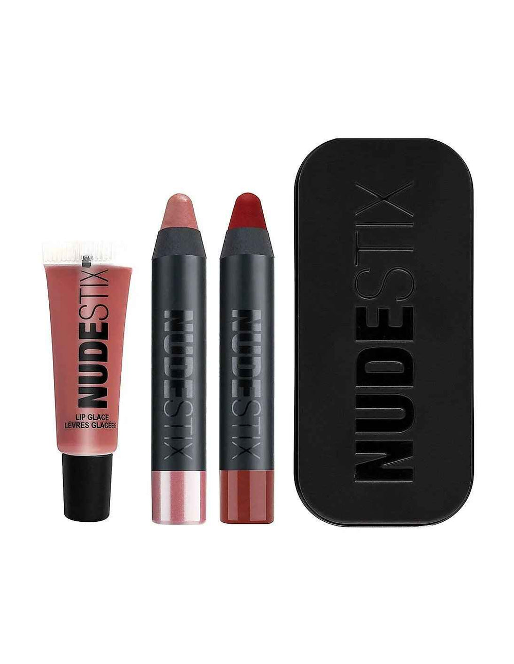 Nudestix Set Nudestix: Red Hot Lips Mini Kit Royal – Cream Lipstick for Women, 04, Nude, 2 ml + Red Hot Lips Mini Kit Royal, Posh, 2.5 ml