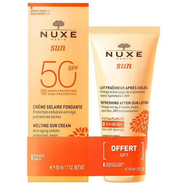 Nuxe Set Nuxe: Sun UV Protection – Sunscreen Cream for Women, For Face, SPF 50, 50 ml + Sun, Sun Protection, After-Sun Lotion, 50 ml