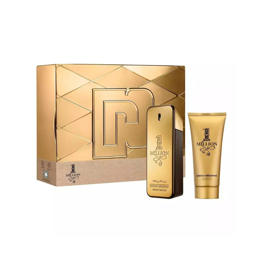 Paco Rabanne Set Paco Rabanne: 1 Million – Eau de Toilette for Men, 100 ml + 1 Million, Shower Gel, For All Skin Types, 100…