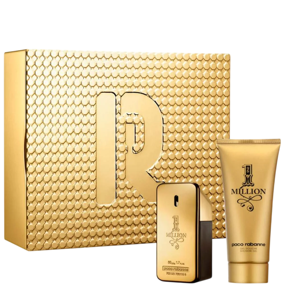 Paco Rabanne Set Paco Rabanne: 1 Million – Eau de Toilette for Men, 50 ml + 1 Million, Shower Gel, For All Skin Types, 100 ml