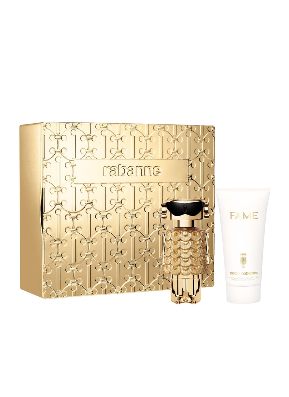 Paco Rabanne Set Paco Rabanne: Fame Intense – Eau de Parfum for Women, 50 ml + Fame Intense, Hydrating, Body Lotion, 75 ml