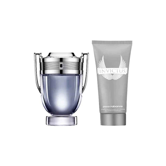 Paco Rabanne Set Paco Rabanne: Invictus – Eau de Toilette for Men, 100 ml + Invictus All Over, Shower Gel & Shampoo 2-in-1, 100 ml