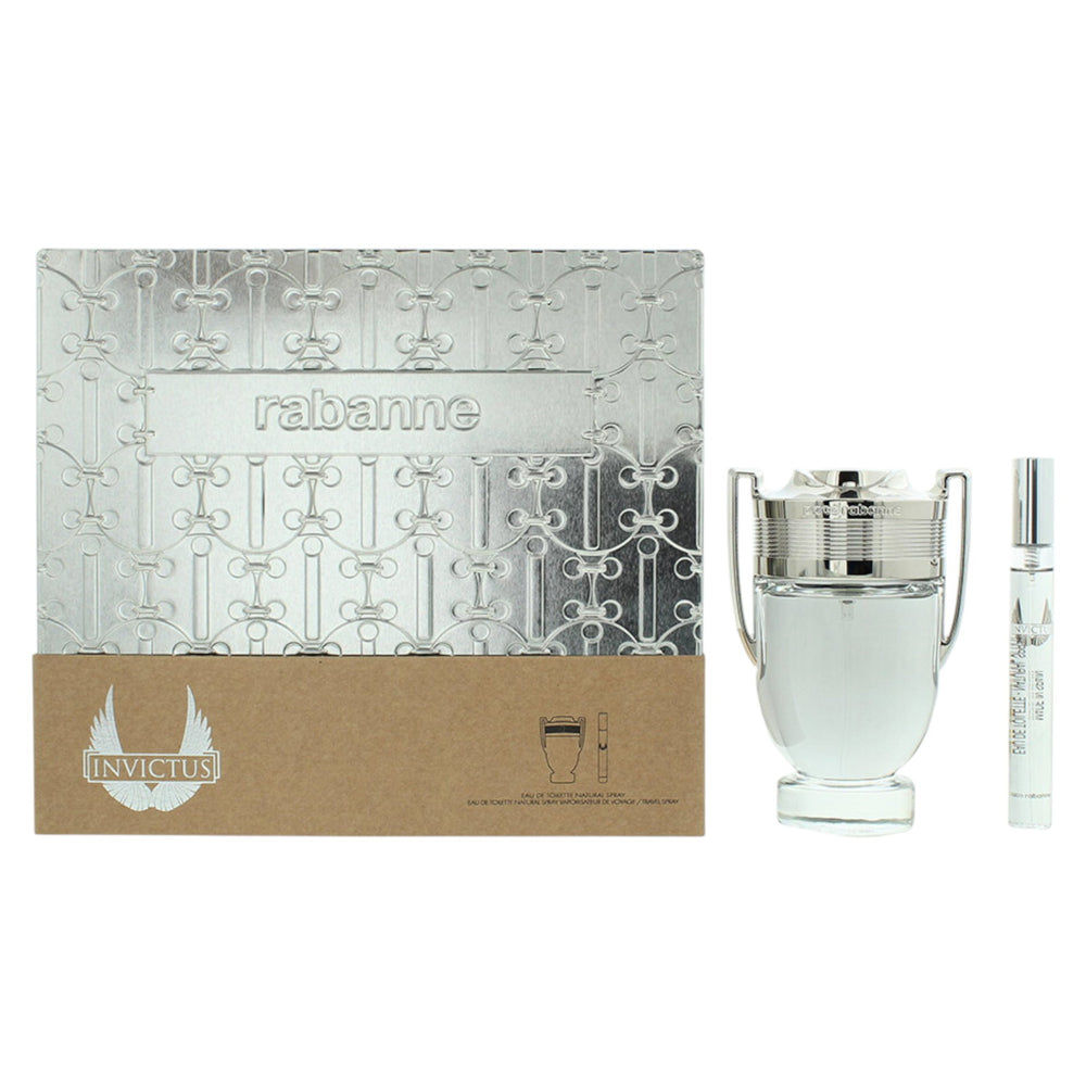 Paco Rabanne Set Paco Rabanne: Invictus – Eau de Toilette for Men, 100 ml + Invictus, 10 ml Miniature