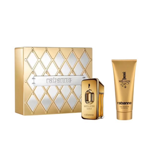 Paco Rabanne Set Paco Rabanne: Million Gold – Eau de Parfum for Women, Refillable, 50 ml + Million Gold, Shower Gel, 100 ml