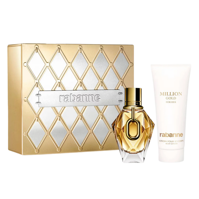 Paco Rabanne Set Paco Rabanne: Million Gold – Parfum for Women, 50 ml + Million Gold, Hydrating, Body Lotion, 100 ml