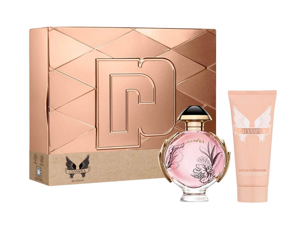Paco Rabanne Set Paco Rabanne: Olympea Blossom – Eau de Parfum for Women, 80 ml + Olympea Blossom, Hydrating, Body Lotion,…