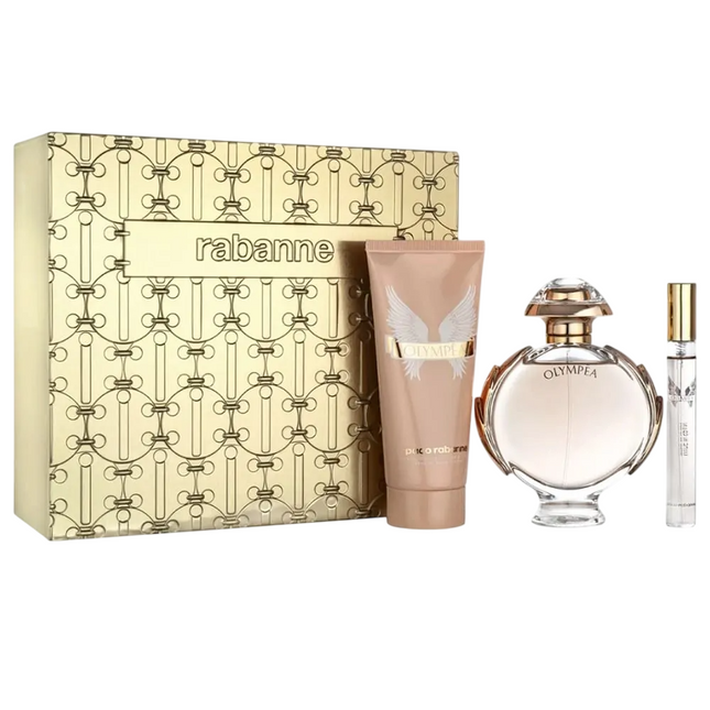 Paco Rabanne Set Paco Rabanne: Olympea – Eau de Parfum for Women, 80 ml + Olympea, 10 ml + Olympea, Body Lotion, 100 ml