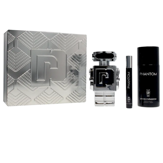 Paco Rabanne Set Paco Rabanne: Phantom – Eau de Toilette for Men, 100 ml + Phantom, 10 ml + Phantom, Deodorant Spray, 150 ml