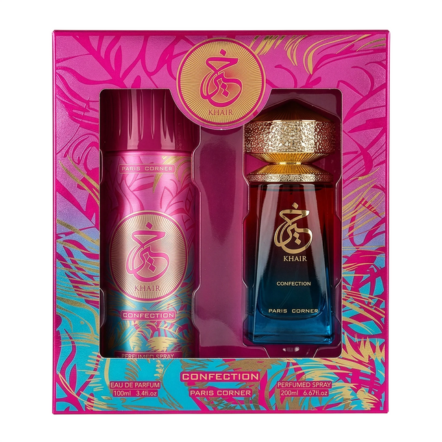 Paris Corner Set Paris Corner: Khair Confection – Eau de Parfum for Women, 100 ml + Khair Confection, Deodorant Spray, 200 ml