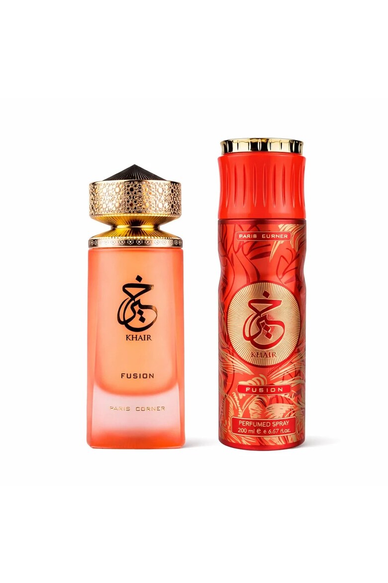 Paris Corner Set Paris Corner: Khair Fusion – Eau de Parfum for Women, 100 ml + Khair Fusion, Deodorant Spray, 200 ml