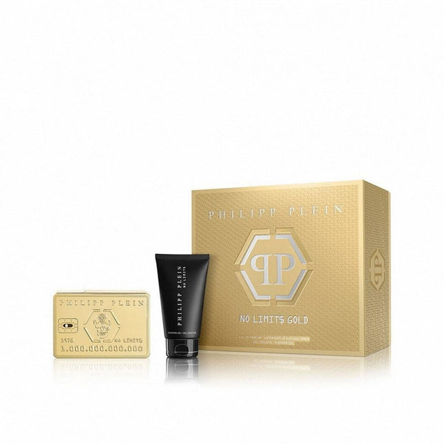 Philipp Plein Set Philipp Plein: No Limits Gold – Eau de Parfum for Men, 50 ml + No Limits Gold, Shower Gel, For All Skin…
