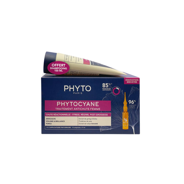 Phyto Set Phyto: Set Phytocyane – Leave-In Scalp Treatment Serum for Women, Anti-Hair Loss, 12 pcs, 5 ml Vial + Phytocyane,…