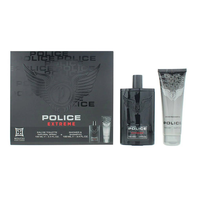 Police Set Police: Extreme – Eau de Toilette for Men, 100 ml + Extreme, Shower Gel & Shampoo 2-in-1, 100 ml