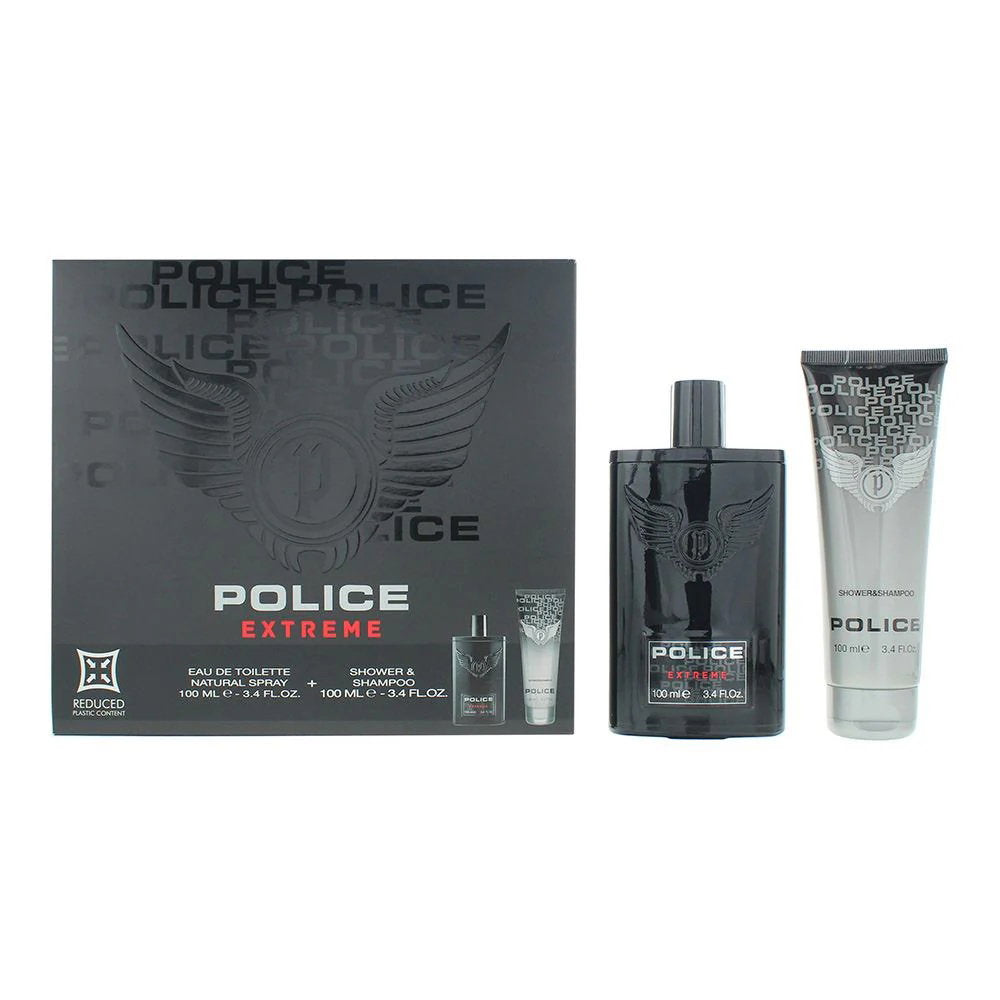 Police Set Police: Extreme – Eau de Toilette for Men, 100 ml + Extreme, Shower Gel & Shampoo 2-in-1, 100 ml