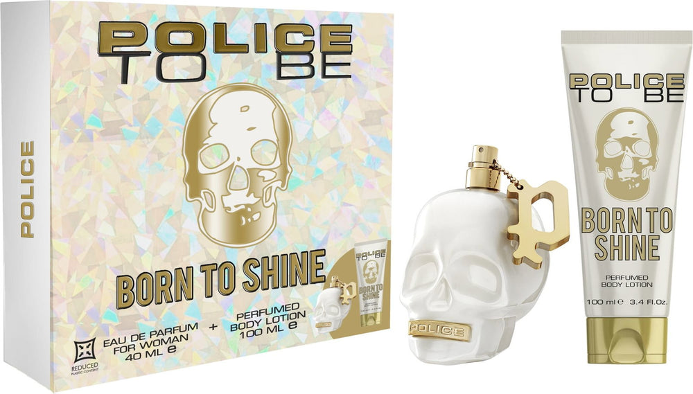 Police Set Police: To Be Born To Shine – Eau de Parfum for Women, 40 ml + To Be Born To Shine, Hydrating, Body Lotion, 100 ml