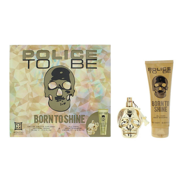 Police Set Police: To Be Born To Shine – Eau de Toilette for Men, 75 ml + To Be Born To Shine, Shower Gel & Shampoo 2-in-1,…